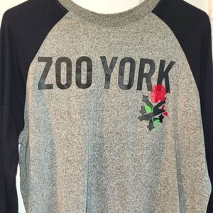 Zoo York Men's Long Sleeve Rose Print Graphic Crewneck Shirt